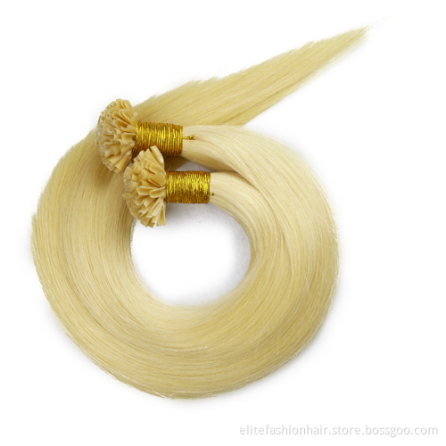 U Tip Hair Wholesale Raw Indian Kinky Curly Itip Keratin Bonds Flat U Remy Human Hair Extensions Micro Links Microlink